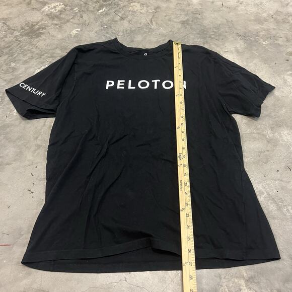 Peloton T-Shirt Men's Size XL 100 Century Black Short Sleeve Polyester Blend - Picture 2 of 5